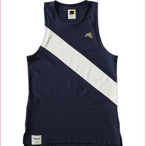 Tracksmith - VAN CORTLANDT SINGLET size S Color: Navy/Ivory